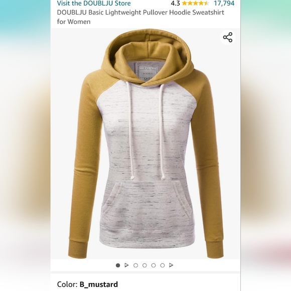 Size S Yellow and White Pullover Sweatshirt - Picture 1 of 4